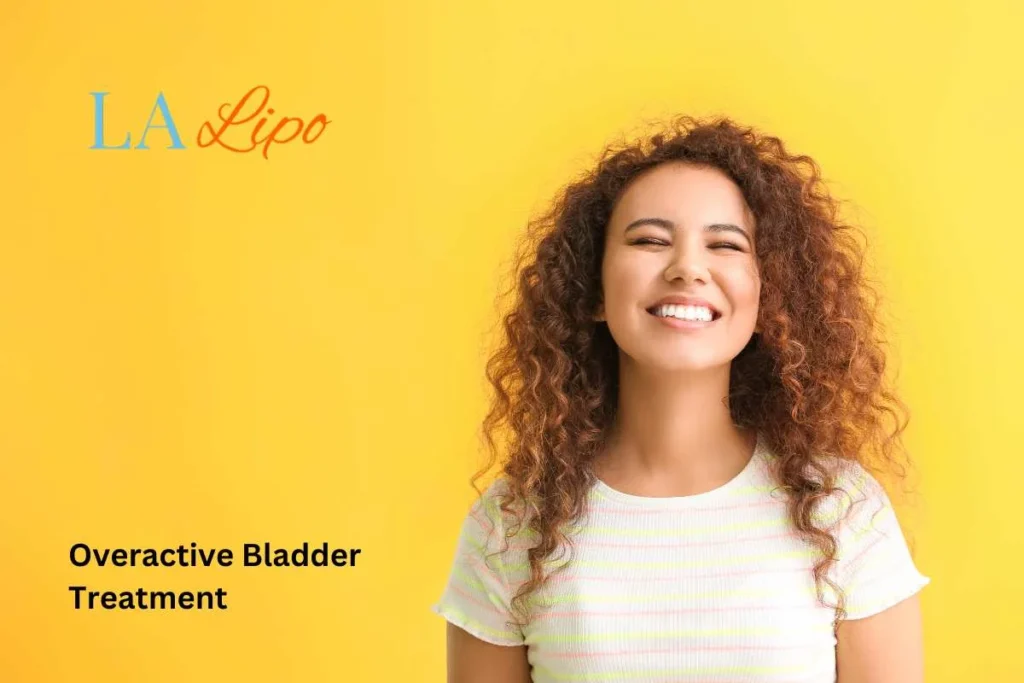 woman smiling about overactive bladder treatment Edmonton solutions
