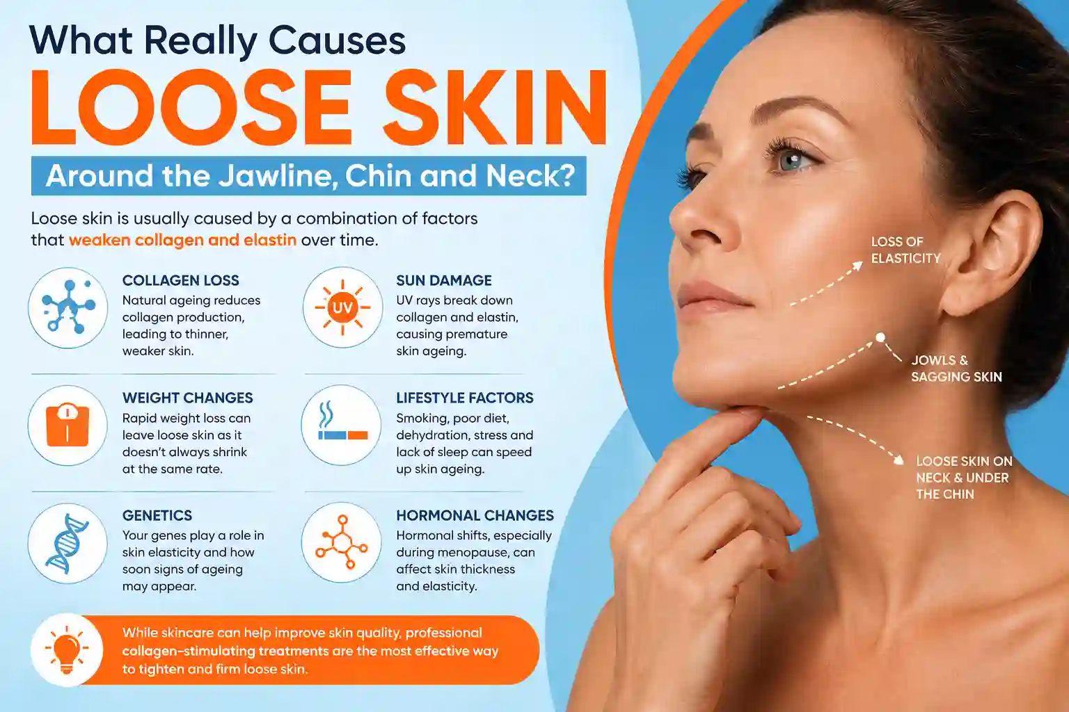 What Really Causes Loose Skin Around the Jawline, Chin and Neck Edmonton?